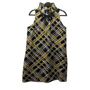 Club Monaco Sleeveless Geometric Pattern Dress Size 8 High Neck